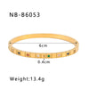 Wholesale Light Luxury Geometric Gold Titanium Steel And Stainless Steel Bracelet Inlaid With Zircon And Diamonds