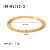 Wholesale Light Luxury Geometric Gold Titanium Steel And Stainless Steel Bracelet Inlaid With Zircon And Diamonds