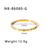 Wholesale Light Luxury Geometric Gold Titanium Steel And Stainless Steel Bracelet Inlaid With Zircon And Diamonds