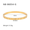 Wholesale Light Luxury Geometric Gold Titanium Steel And Stainless Steel Bracelet Inlaid With Zircon And Diamonds