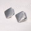 Wholesale Light Luxury Geometric Heart Shape And Flower Pattern Stainless Steel Electroplated Earrings For Women