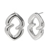 Wholesale Light Luxury Geometric Heart Shape Stainless Steel Electroplated Earrings For Women