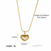 Wholesale Light Luxury Geometric Heart Stainless Steel Plated Pendant Necklace For Women