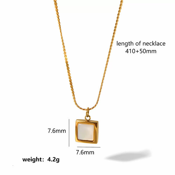 Wholesale Light Luxury Geometric Heart Stainless Steel Plated Pendant Necklace For Women