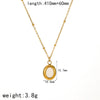 Wholesale Light Luxury Geometric Heart Stainless Steel Plated Pendant Necklace For Women