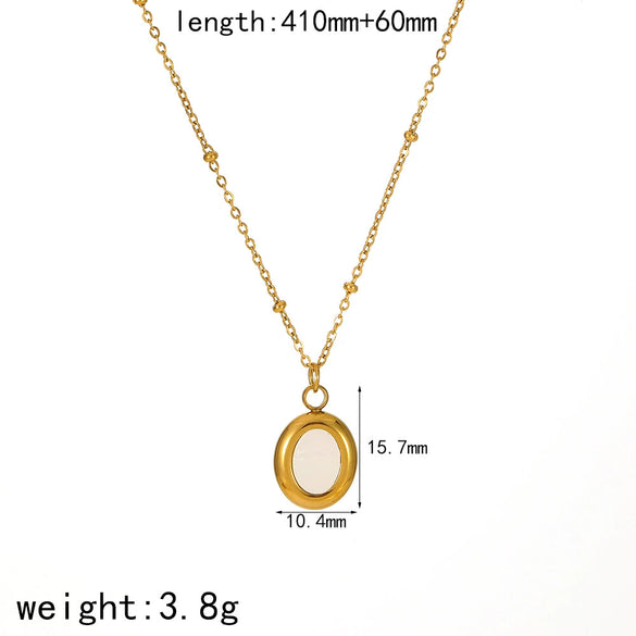 Wholesale Light Luxury Geometric Heart Stainless Steel Plated Pendant Necklace For Women