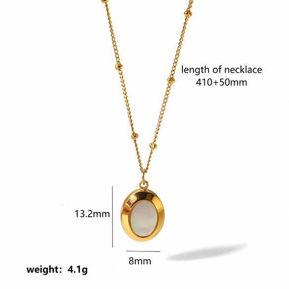 Wholesale Light Luxury Geometric Heart Stainless Steel Plated Pendant Necklace For Women