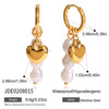 Wholesale Light Luxury Geometric Heart Star Pattern Electroplated Stainless Steel Cross Earrings For Women
