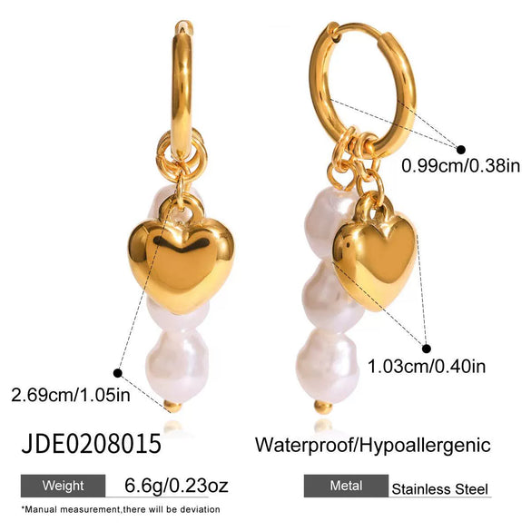 Wholesale Light Luxury Geometric Heart Star Pattern Electroplated Stainless Steel Cross Earrings For Women