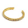 Wholesale Light Luxury Geometric Heart Zirconium Full Diamond Stainless Steel Electroplated Bracelet For Women