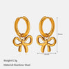 Wholesale Light Luxury Geometric Heartshaped Electroplated Stainless Steel Earrings For Women