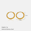 Wholesale Light Luxury Geometric Heartshaped Electroplated Stainless Steel Earrings For Women