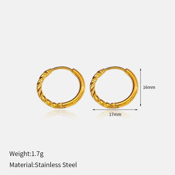 Wholesale Light Luxury Geometric Heartshaped Electroplated Stainless Steel Earrings For Women