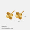 Wholesale Light Luxury Geometric Heartshaped Electroplated Stainless Steel Earrings For Women