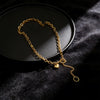 Wholesale Light Luxury Geometric Heartshaped Stainless Steel Electroplated Necklace For Women