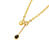 Wholesale Light Luxury Geometric Heartshaped Stainless Steel Electroplated Necklace For Women