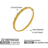 Wholesale Light Luxury Geometric Heartshaped Stainless Steel Electroplated Splicing Ring Bracelet Set With 5A Zircon Stones