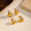 Wholesale Light Luxury Geometric 18K Gold Plated Stainless Steel Earrings For Women