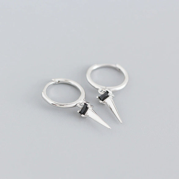 Wholesale Light Luxury Geometric Ladder Square Zircon Earrings S925 Sterling Silver Electroplated For Women
