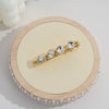 Wholesale Light Luxury Geometric Metal Artificial Crystal Duckbill Clip Hair Accessories Set With Electroplating