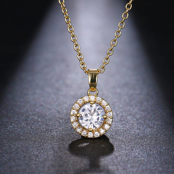 Wholesale Light Luxury Geometric Microinlaid Titanium Steel Women's Clavicle Necklace