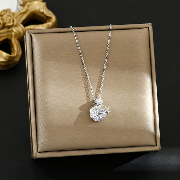 Wholesale Light Luxury Geometric Microinlaid Titanium Steel Women's Clavicle Necklace