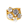 Wholesale Light Luxury Geometric Multizirconia 18K Goldplated Stainless Steel Rings For Women