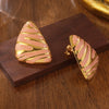 Wholesale Light Luxury Geometric Oil Drop Triangular Stainless Steel Earrings For Women