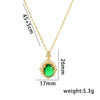 Wholesale Light Luxury Geometric Pendant Titanium Steel And Copper Necklace For Women With Electroplating Design And Cross Chain