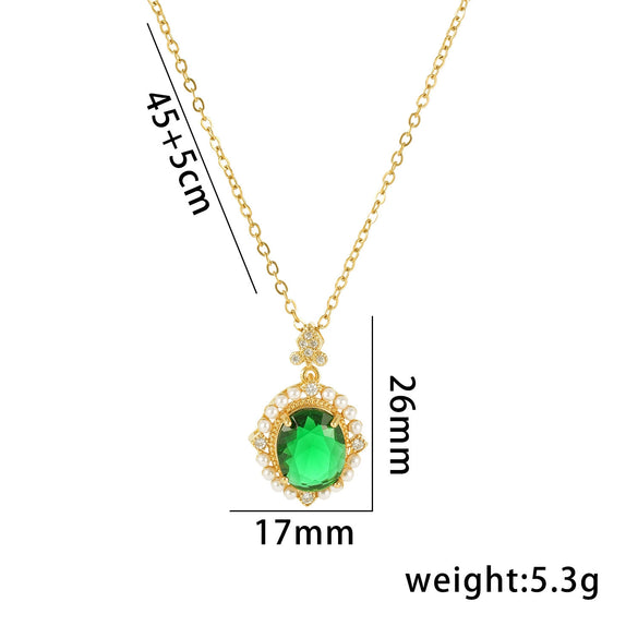 Wholesale Light Luxury Geometric Pendant Titanium Steel And Copper Necklace For Women With Electroplating Design And Cross Chain