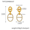 Wholesale Light Luxury Geometric Pig Nose Stainless Steel 18K Gold Plated Jewelry Set Including Necklace Bracelet And Earring