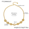 Wholesale Light Luxury Geometric Pig Nose Stainless Steel 18K Gold Plated Jewelry Set Including Necklace Bracelet And Earring