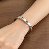 Wholesale Light Luxury Geometric Polish Titanium Steel Bracelet With 18K Real Gold Electroplated Clasp For Women