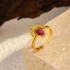 Wholesale Light Luxury Geometric Polished Electroplated Titanium Steel Stainless Steel Open Ring For Women And Unisex