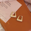 Wholesale Light Luxury Geometric Real Gold Plated Environmentally Friendly Copper Micropaved Zircon Women's Earrings
