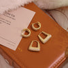 Wholesale Light Luxury Geometric Real Gold Plated Environmentally Friendly Copper Micropaved Zircon Women's Earrings