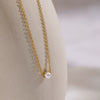 Wholesale Light Luxury Geometric Real Gold Plated Inlaid Pearl Stainless Steel Bracelet For Women