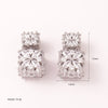 Wholesale Light Luxury Geometric Rhombus Inlaid Zircon Copper S925 Silver Needle Earrings