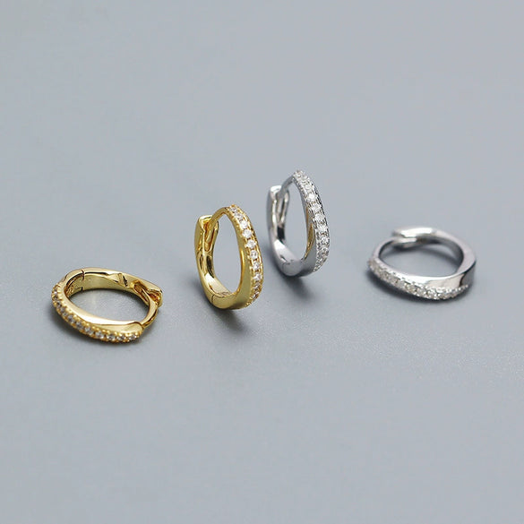 Wholesale Light Luxury Geometric S925 Silver Diamondembedded Earrings For Women With Electroplating
