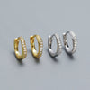 Wholesale Light Luxury Geometric S925 Silver Diamondembedded Earrings For Women With Electroplating
