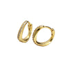 Wholesale Light Luxury Geometric S925 Silver Diamondembedded Earrings For Women With Electroplating
