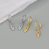 Wholesale Light Luxury Geometric S925 Silver Electroplated Earring Buckles