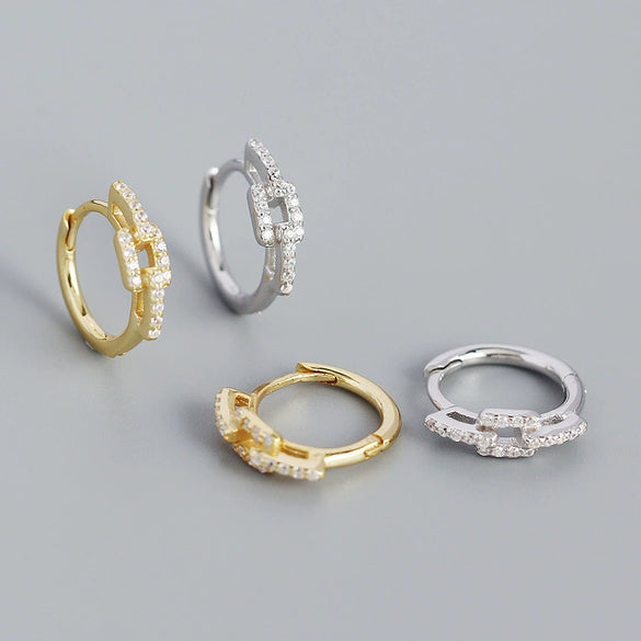 Wholesale Light Luxury Geometric S925 Silver Electroplated Earrings For Women