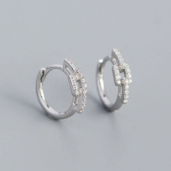 Wholesale Light Luxury Geometric S925 Silver Electroplated Earrings For Women