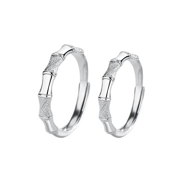 Wholesale Light Luxury Geometric S925 Sterling Silver Electroplated Adjustable Opening Couple Ring For Men And Women Trendy Jewelry