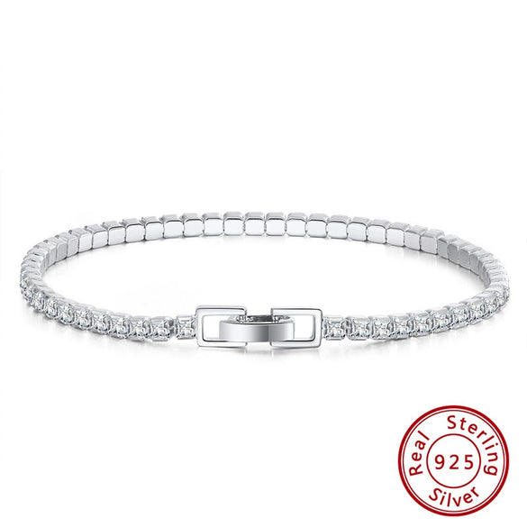 Wholesale Light Luxury Geometric S925 Sterling Silver Electroplated Bracelet For Women