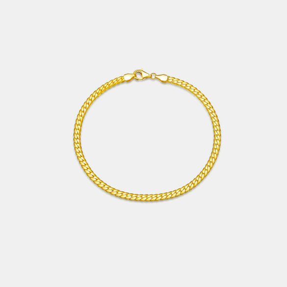 Wholesale Light Luxury Geometric S925 Sterling Silver Electroplated Platinum And 18K Gold Bracelet For Women