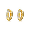 Wholesale Light Luxury Geometric S925 Sterling Silver Microinlaid Zircon Women's Earrings