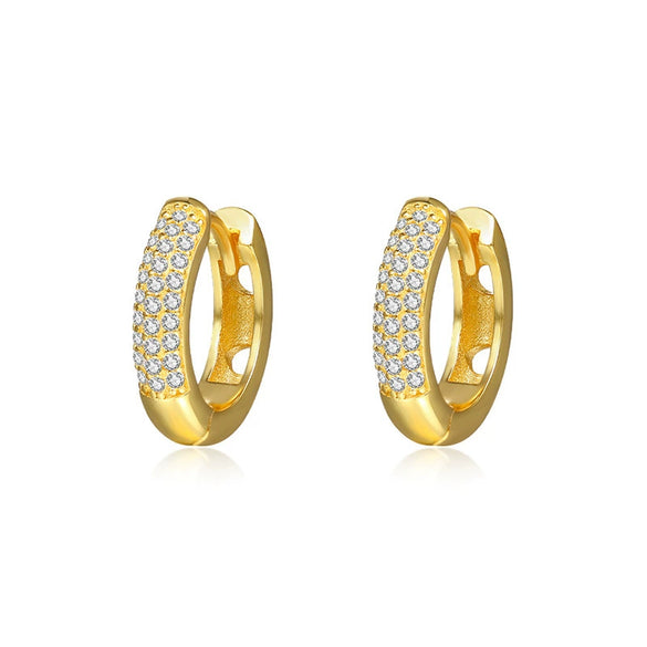 Wholesale Light Luxury Geometric S925 Sterling Silver Microinlaid Zircon Women's Earrings