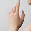 Wholesale Light Luxury Geometric S925 Sterling Silver Ring With Zircon Inlaid And Electroplating Treatment For Women